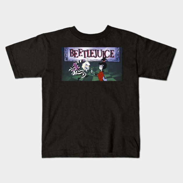 Beetlejuice Kids T-Shirt by fmidgleystrand